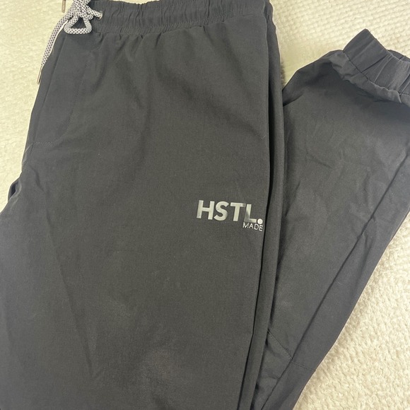 HSTL Made Mens XL Black Lightweight Jogger Pants Drawstring Athletic Casual - Picture 1 of 9